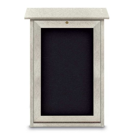 United Visual Products Outdoor Enclosed Combo Board, 48"x36", Gold Frame/Black & Medium Grey UVCB4836ODG-BLACK-MEDGRY